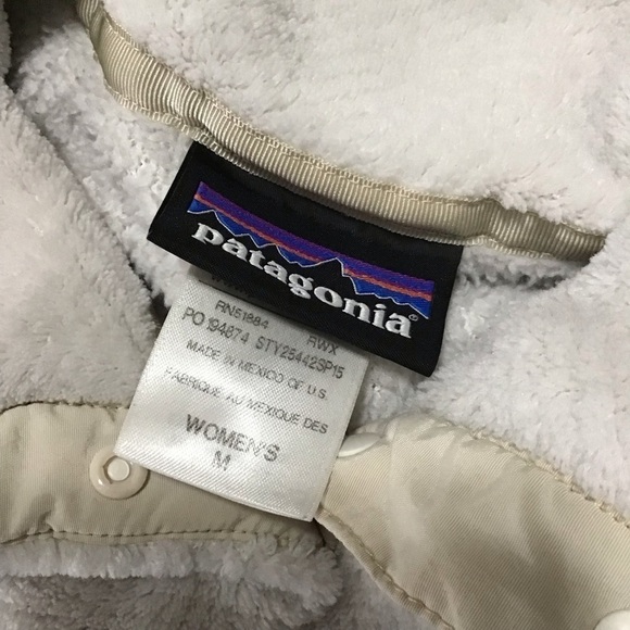 Patagonia Re-Tool Snap-T Fleece Pullover in Raw Linen - White X-Dye. - Picture 10 of 13